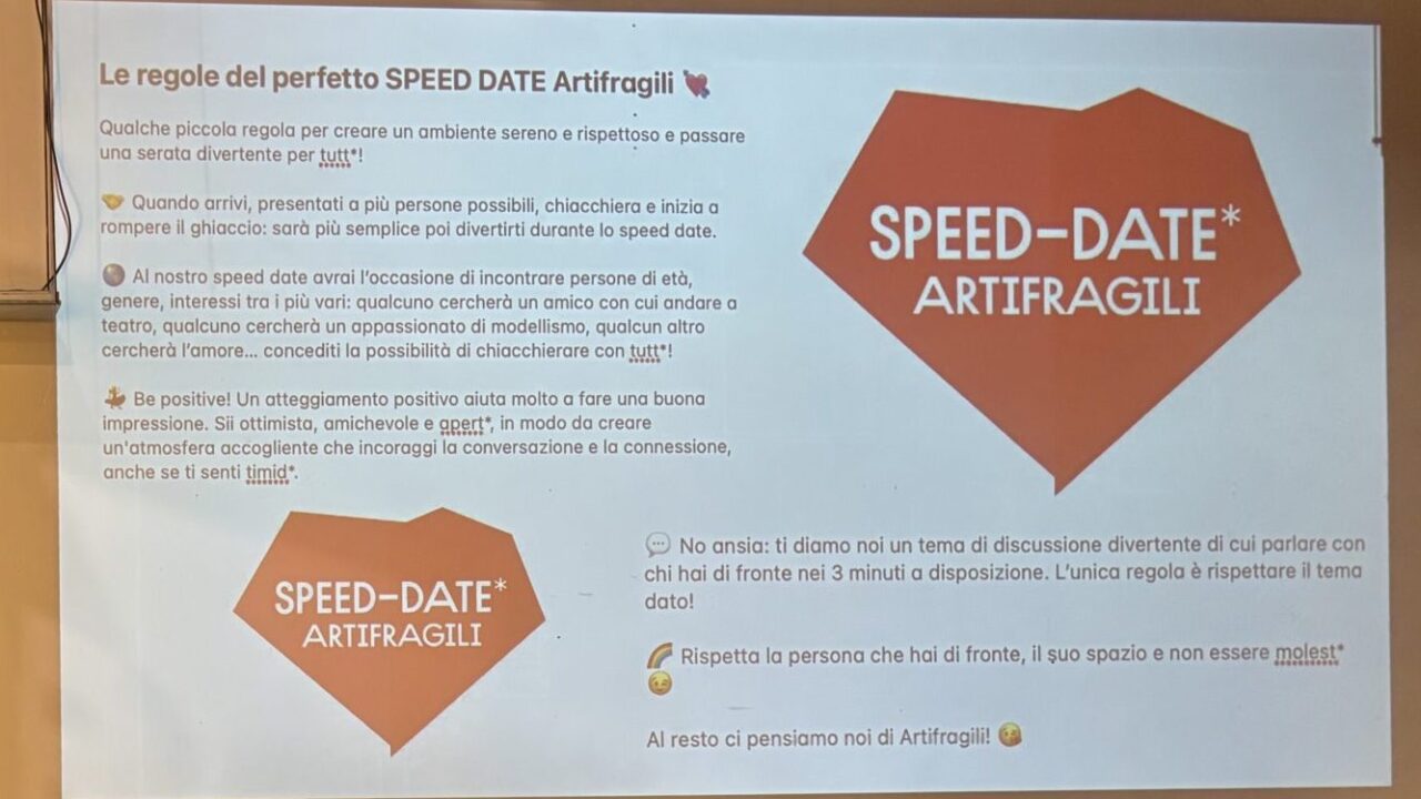 LO SPEED DATE DI ARTIFRAGILI  Featured Image